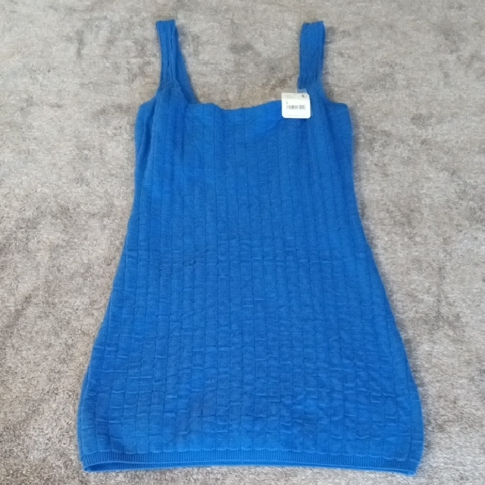 Elegant Blue Sleeveless Dress